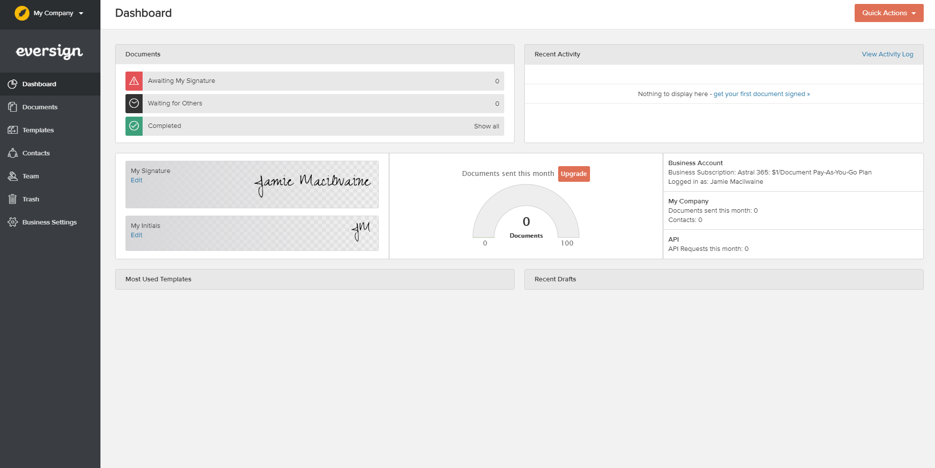 eversign Subscription Dashboard.img