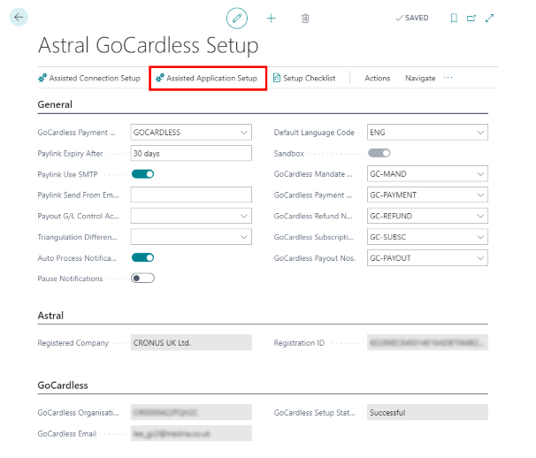 Start Astral GoCardless Assisted Application Setup.img