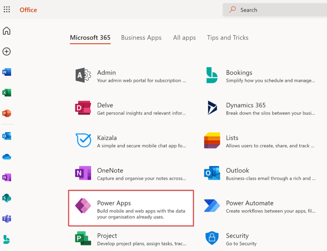 Office 365 - All Apps.img