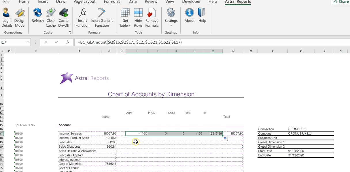 Astral Reports Chart of Accounts with Dimensions Figure 1.img