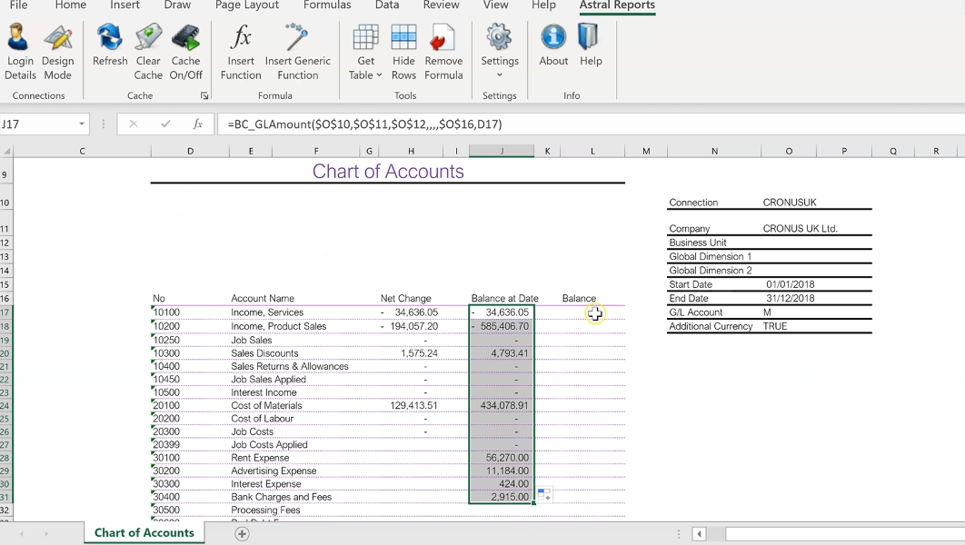 Astral Reports Creating a Chart of Accounts Figure 1.img