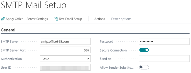 SMTP Mail Setup Screen.img